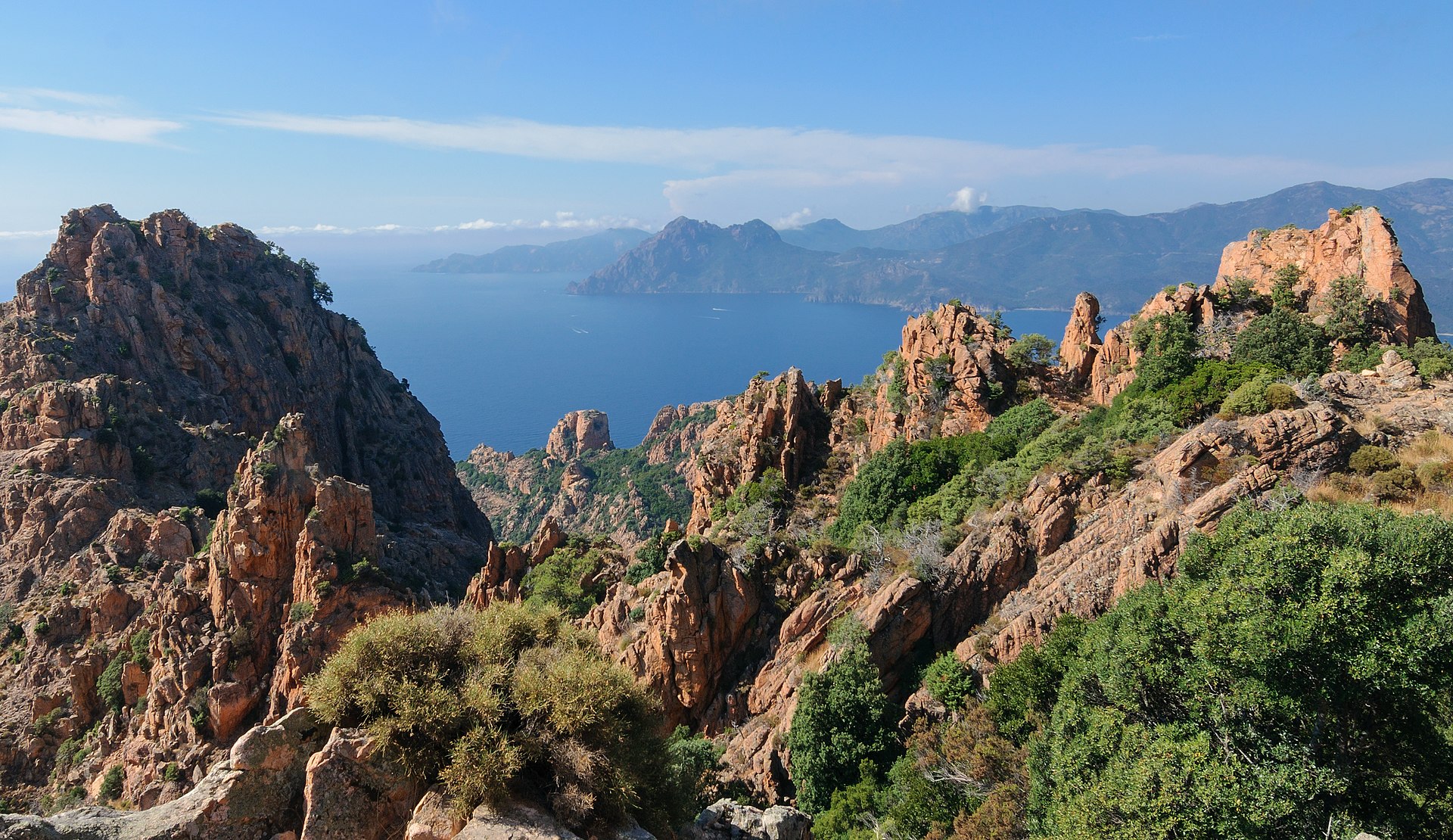 Vue de Ajaccio, Piana et le golfe de Porto pour préparer un séjour en Corse