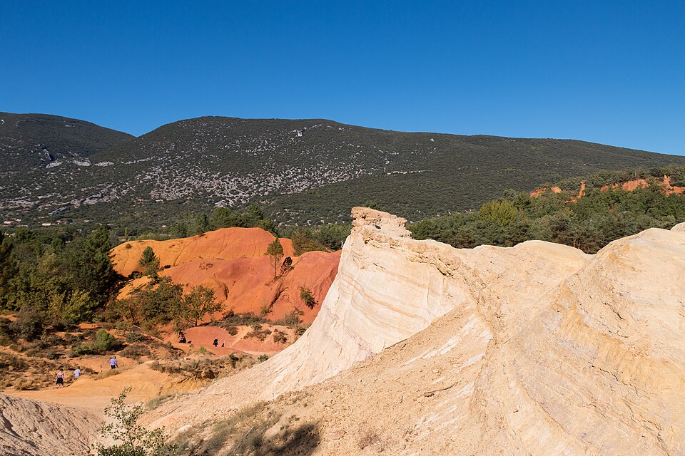 Ocres de Roussillon dans le Luberon en Provence