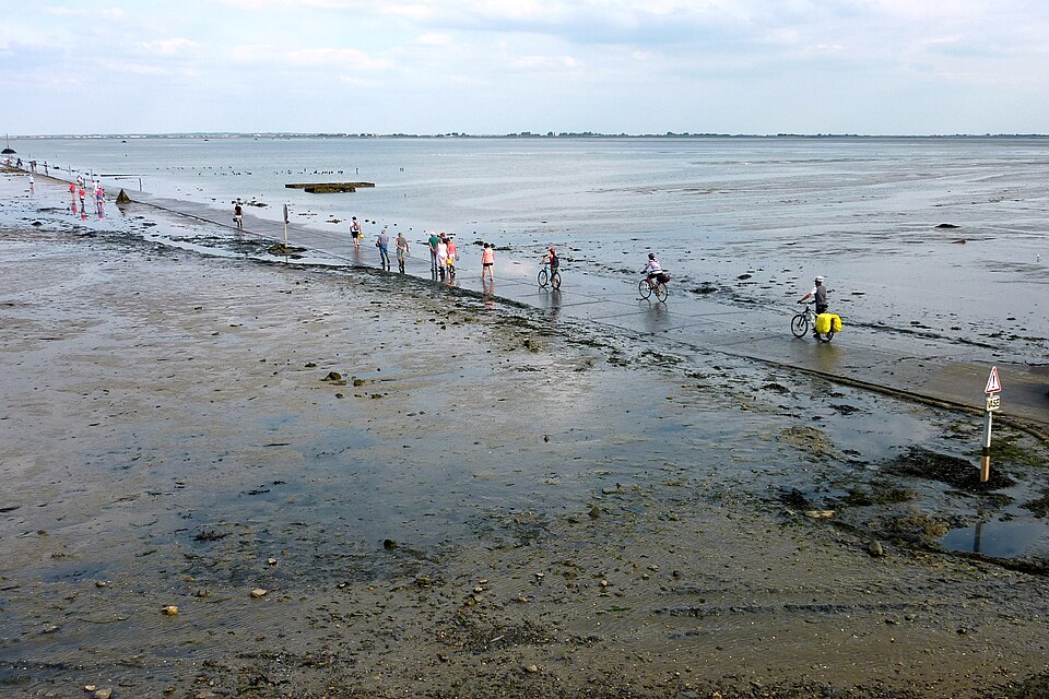 Passage du Gois vers Noirmoutier en Pays de la Loire