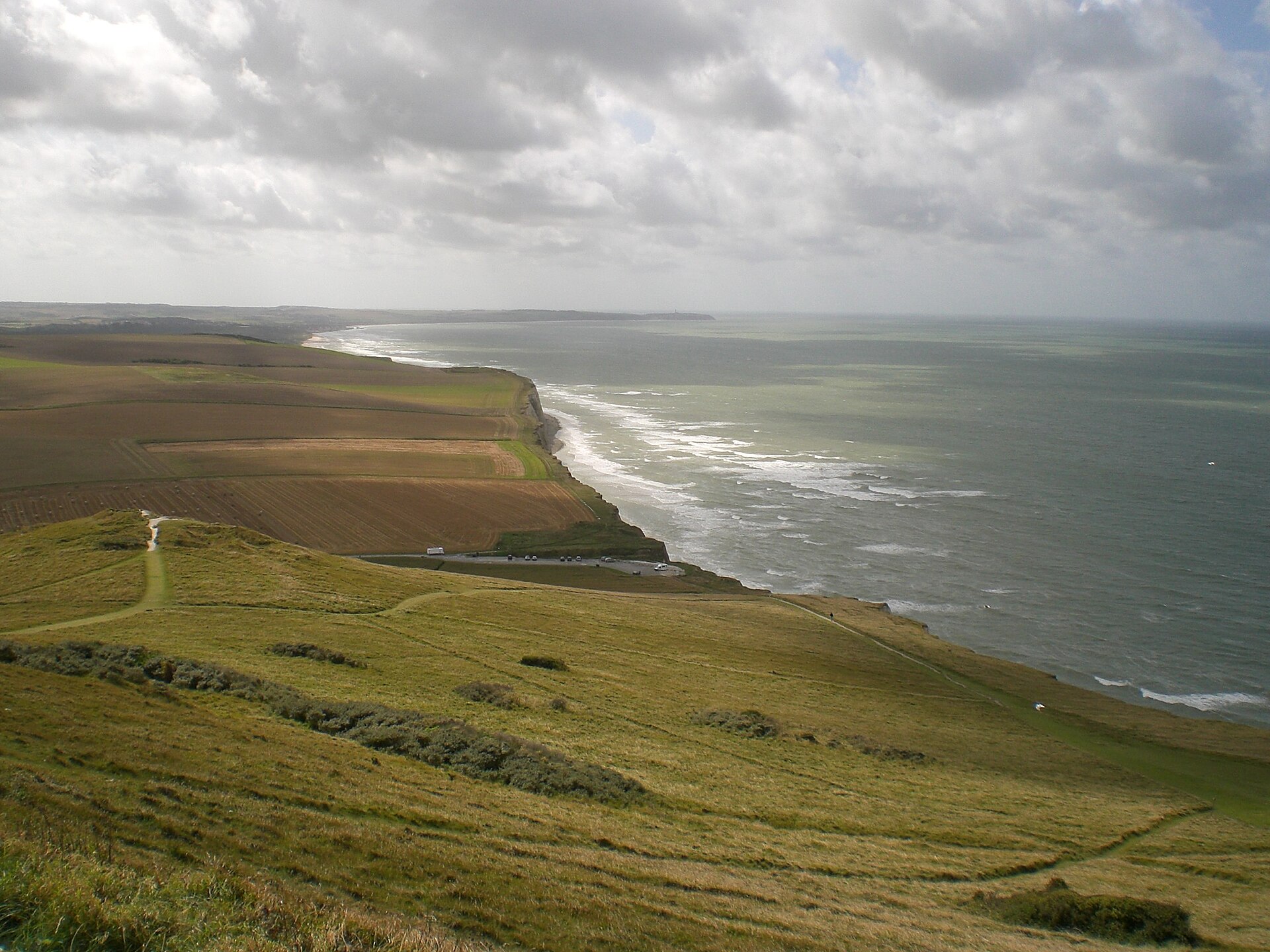 Falaises et plage de la Côte d’Opale dans les Hauts-de-France